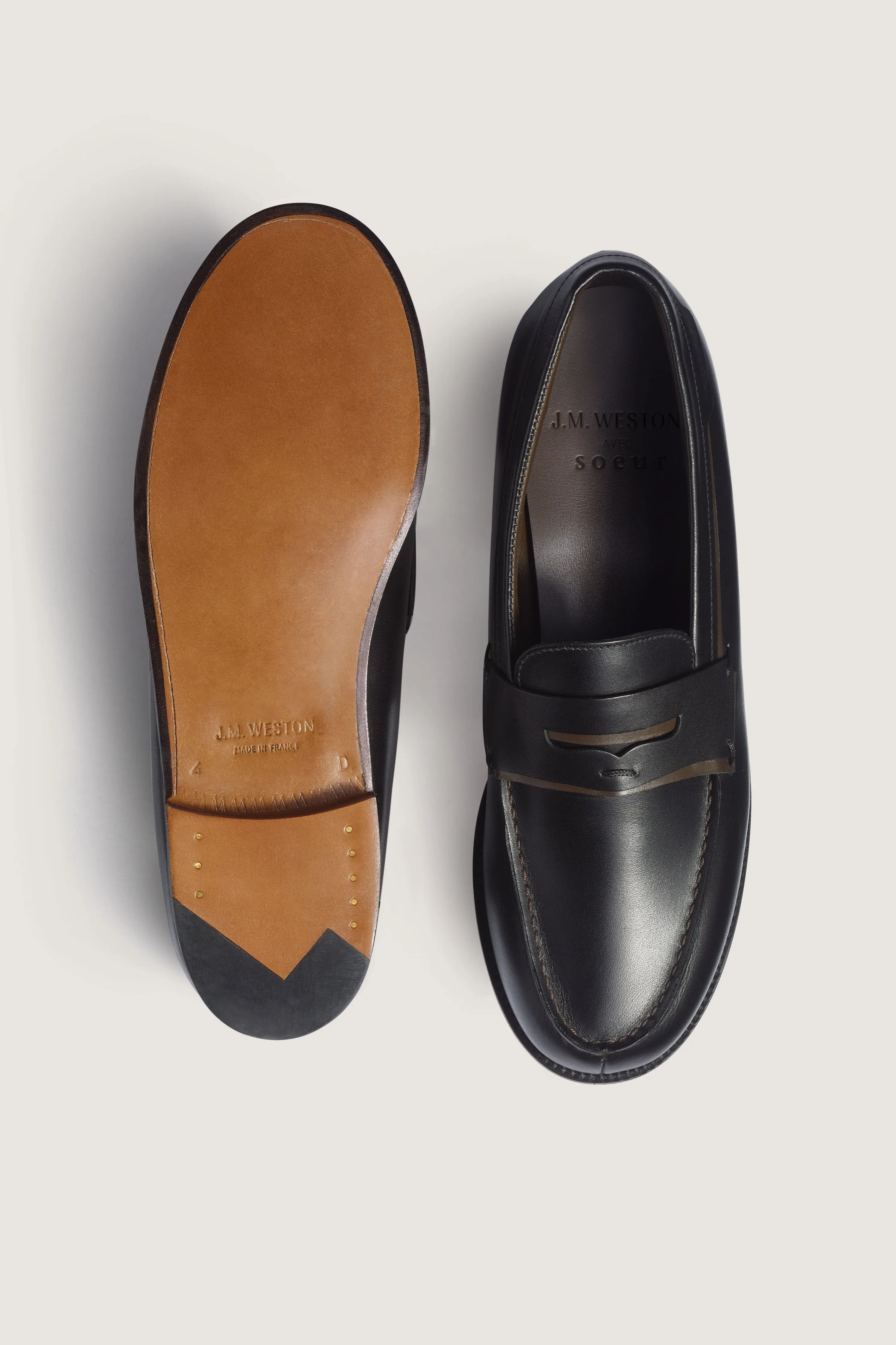 180 BLACK LOAFERS J.M. WESTON & SOEUR