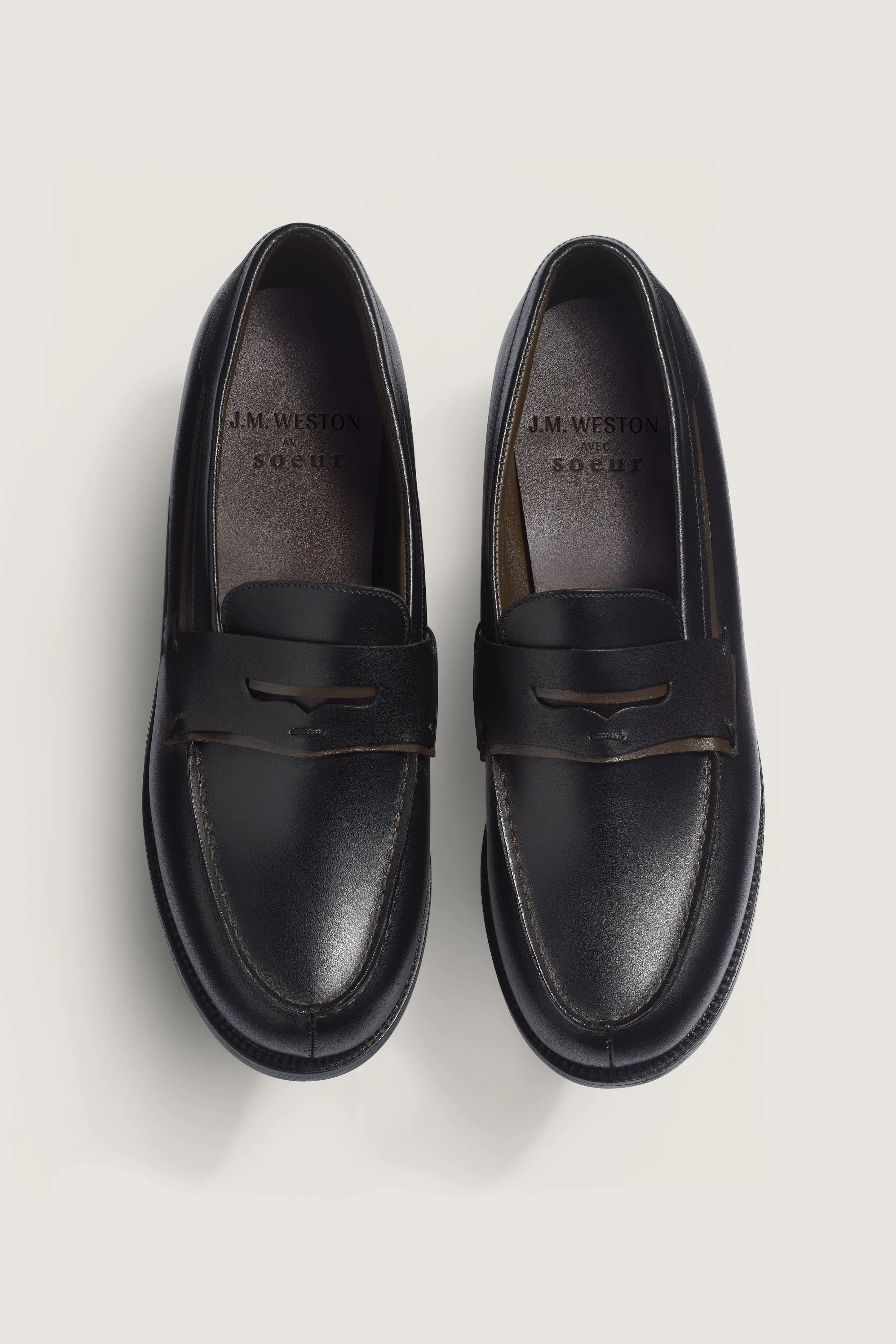 180 BLACK LOAFERS J.M. WESTON & SOEUR