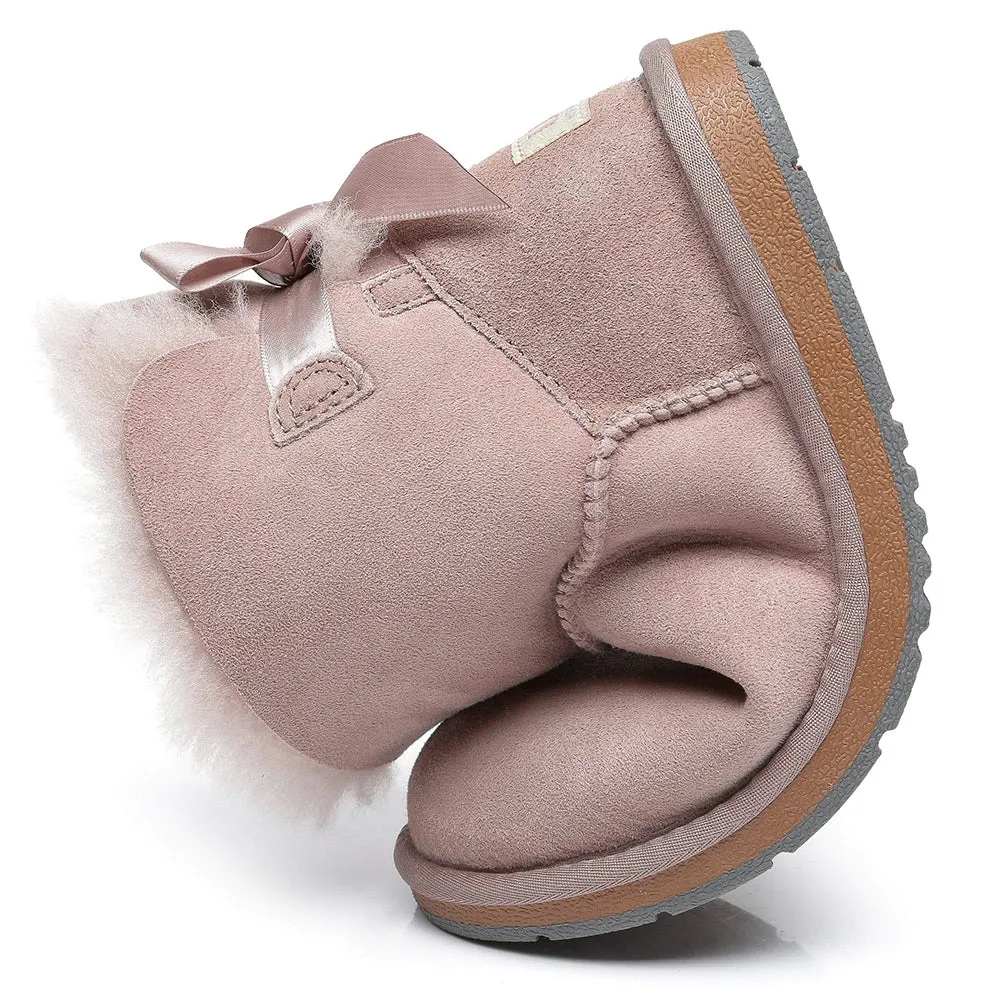 Australian Shepherd® Women Mini Ugg Boots with Single Back Bow