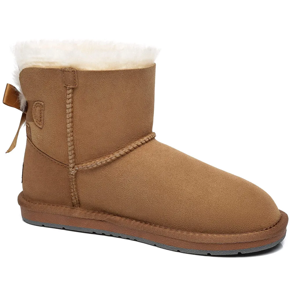 Australian Shepherd® Women Mini Ugg Boots with Single Back Bow
