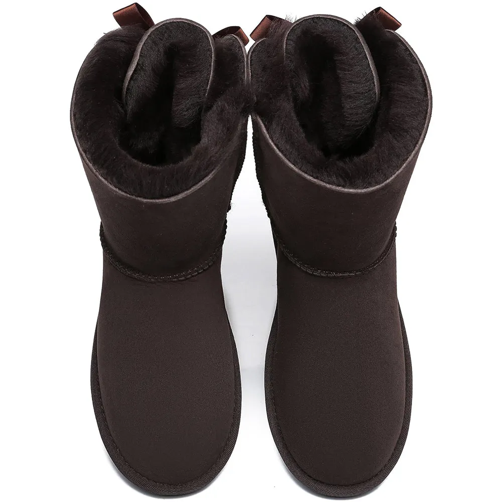 Australian Shepherd® Women Mini Ugg Boots with Single Back Bow