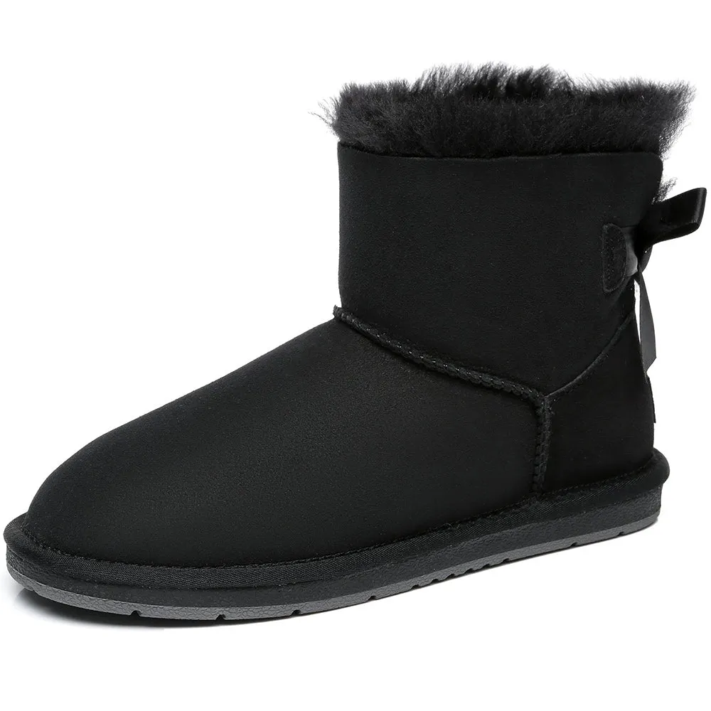 Australian Shepherd® Women Mini Ugg Boots with Single Back Bow