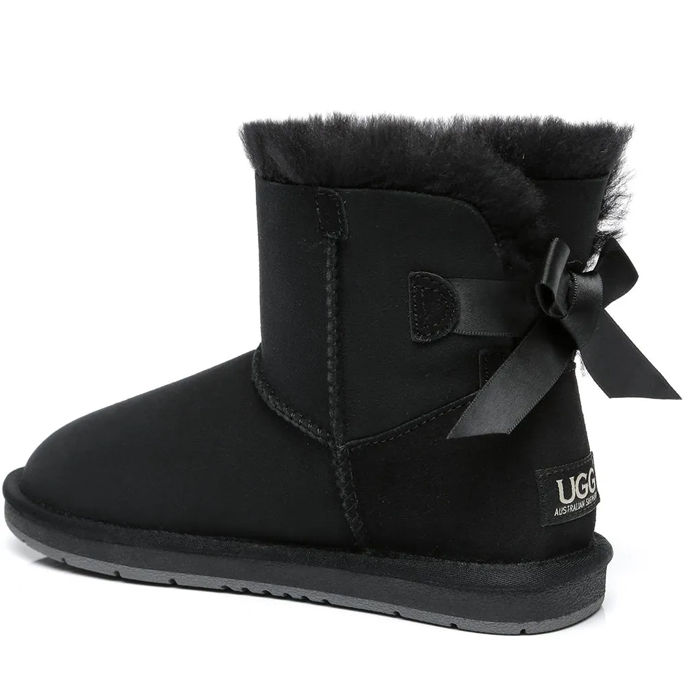 Australian Shepherd® Women Mini Ugg Boots with Single Back Bow