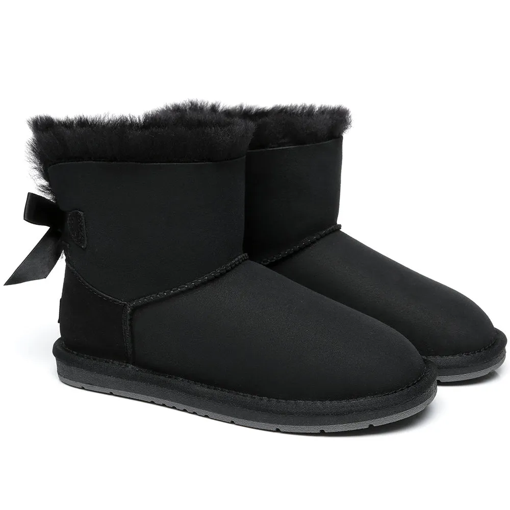 Australian Shepherd® Women Mini Ugg Boots with Single Back Bow