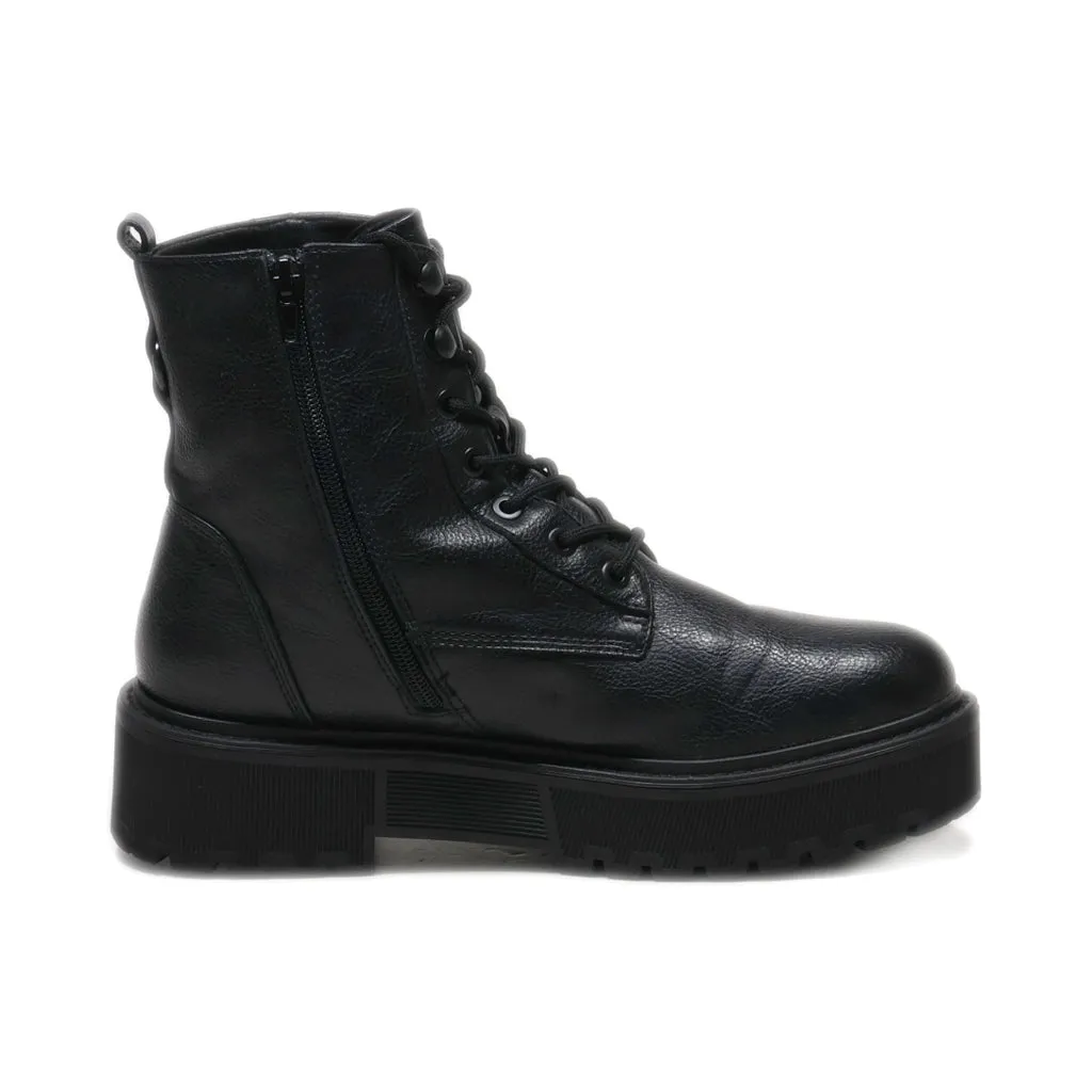Catwalk Ankle Boots Leather Black Colour For Women