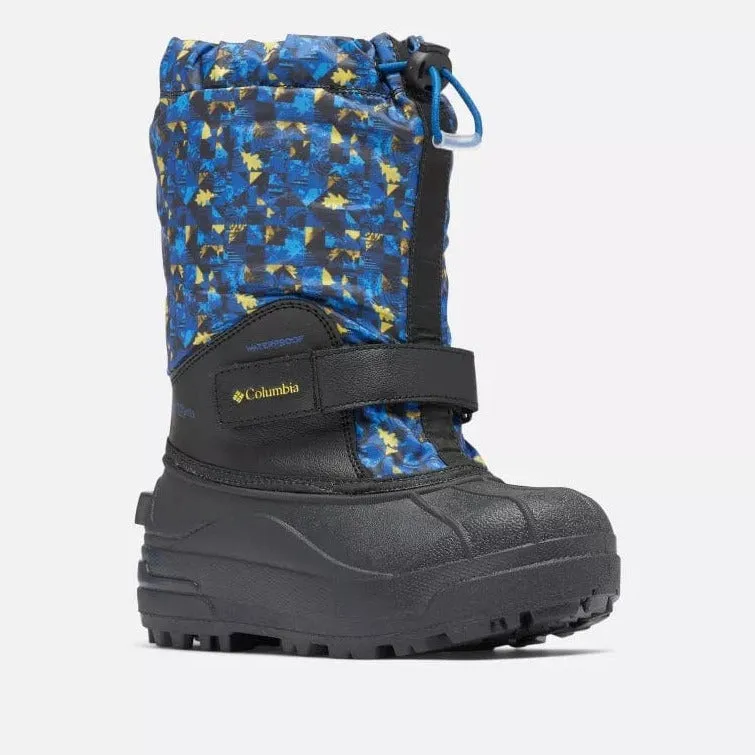 Columbia Childrens Powderbug Forty Print Boot - Black, Laser Lemon