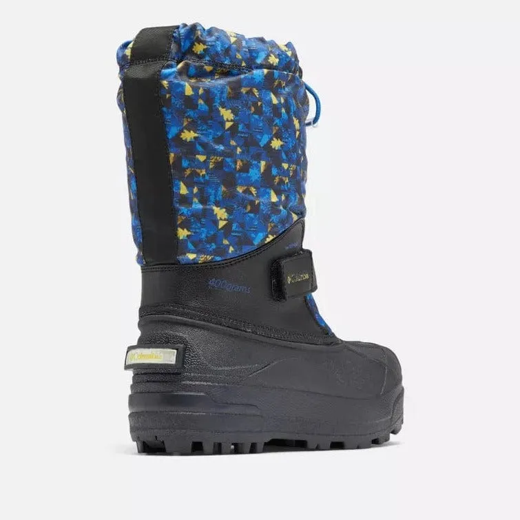 Columbia Childrens Powderbug Forty Print Boot - Black, Laser Lemon