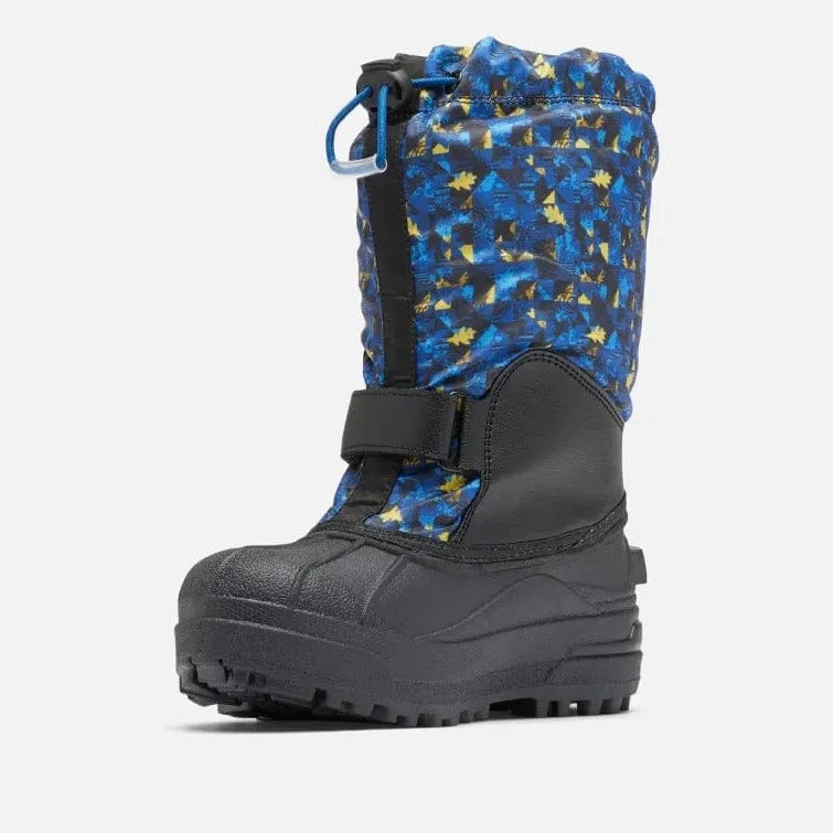 Columbia Childrens Powderbug Forty Print Boot - Black, Laser Lemon