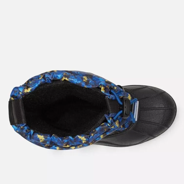 Columbia Childrens Powderbug Forty Print Boot - Black, Laser Lemon