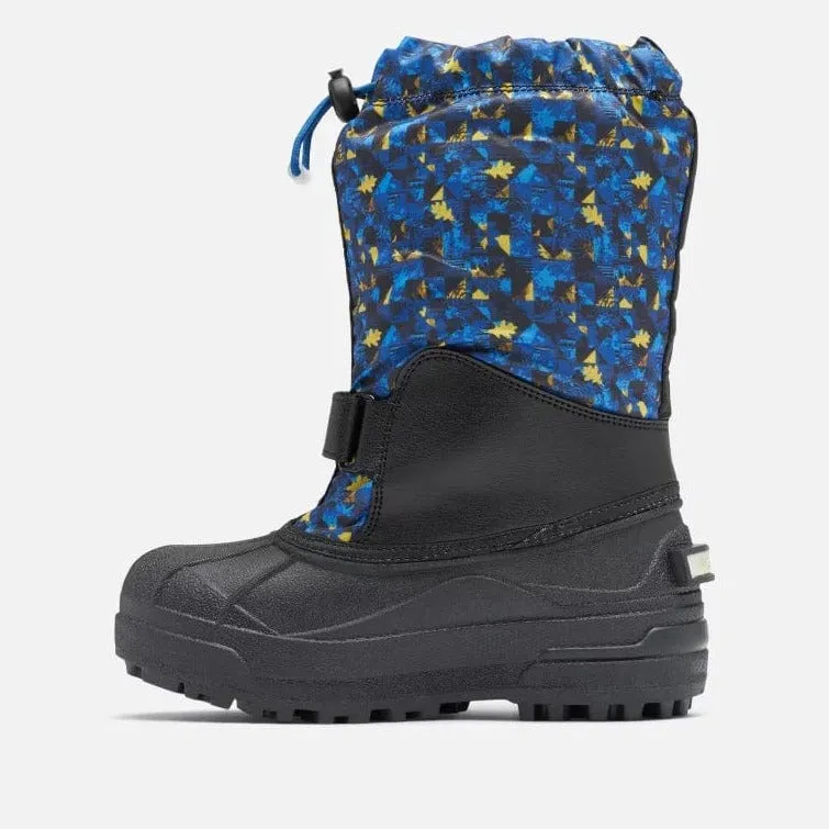 Columbia Childrens Powderbug Forty Print Boot - Black, Laser Lemon