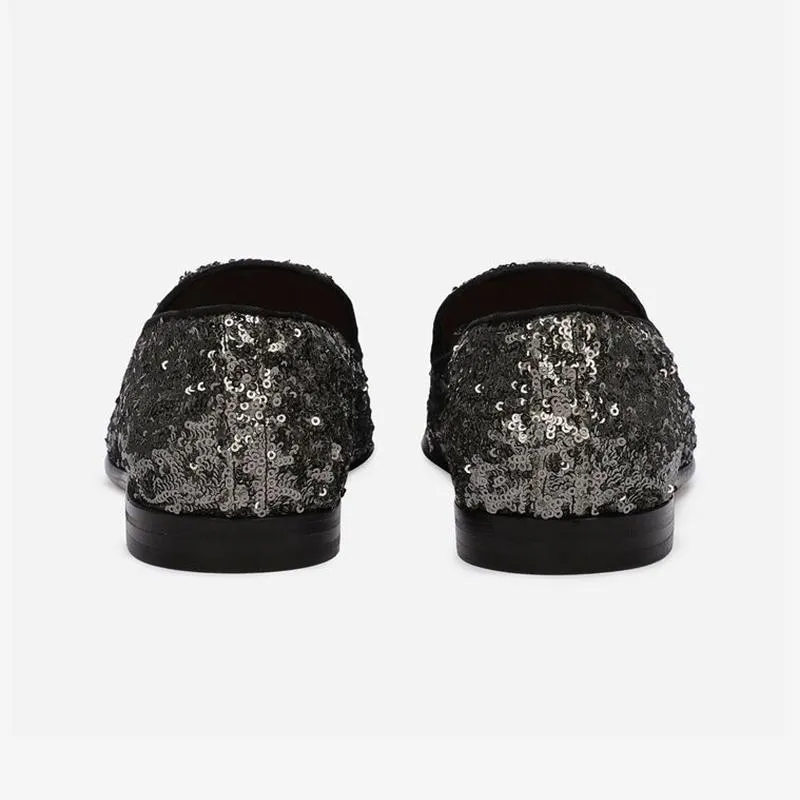Glitter Sequin Mens Loafer Slip On