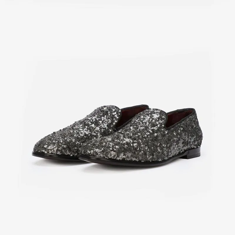 Glitter Sequin Mens Loafer Slip On