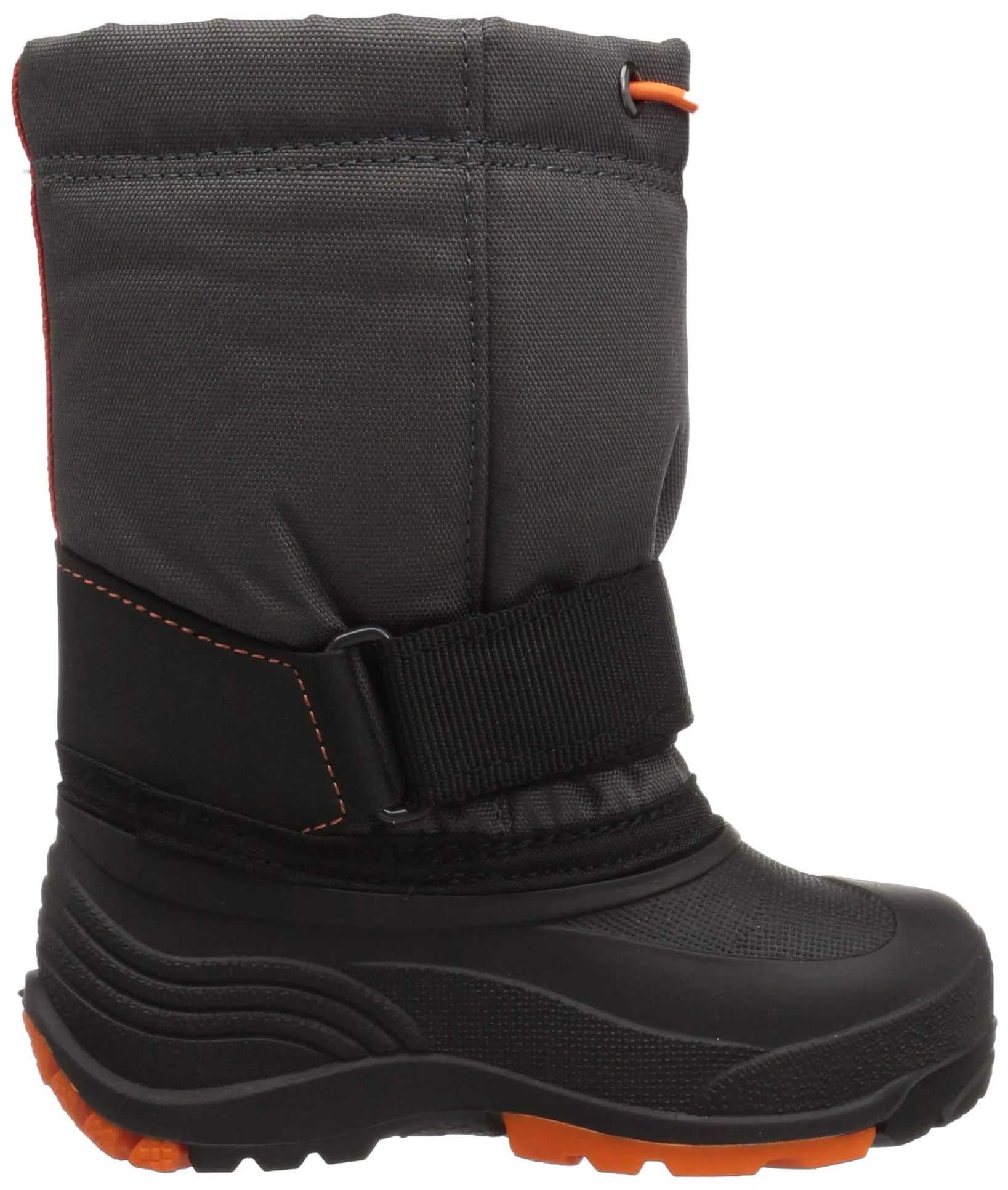 Kamik Kids' Rocket Snow Boot Toddler Warm Boots Grey Snow Boot Charcoal Flame