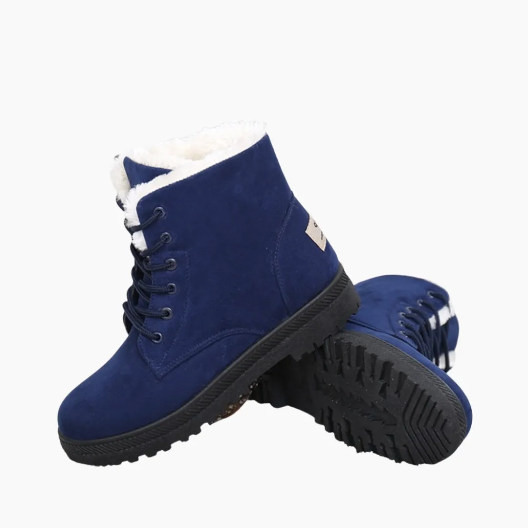 Lace-Up, Round Toe : Winter Boots for Women