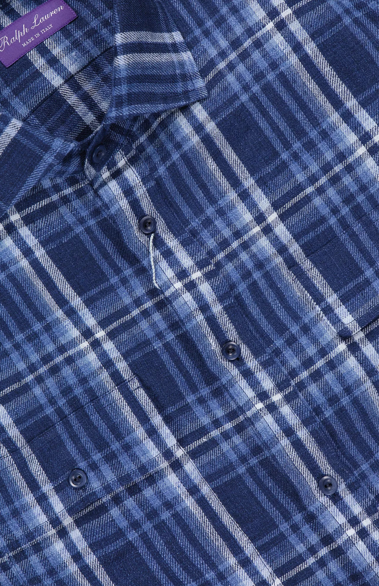 Linen Plaid Long Sleeve Sport Shirt