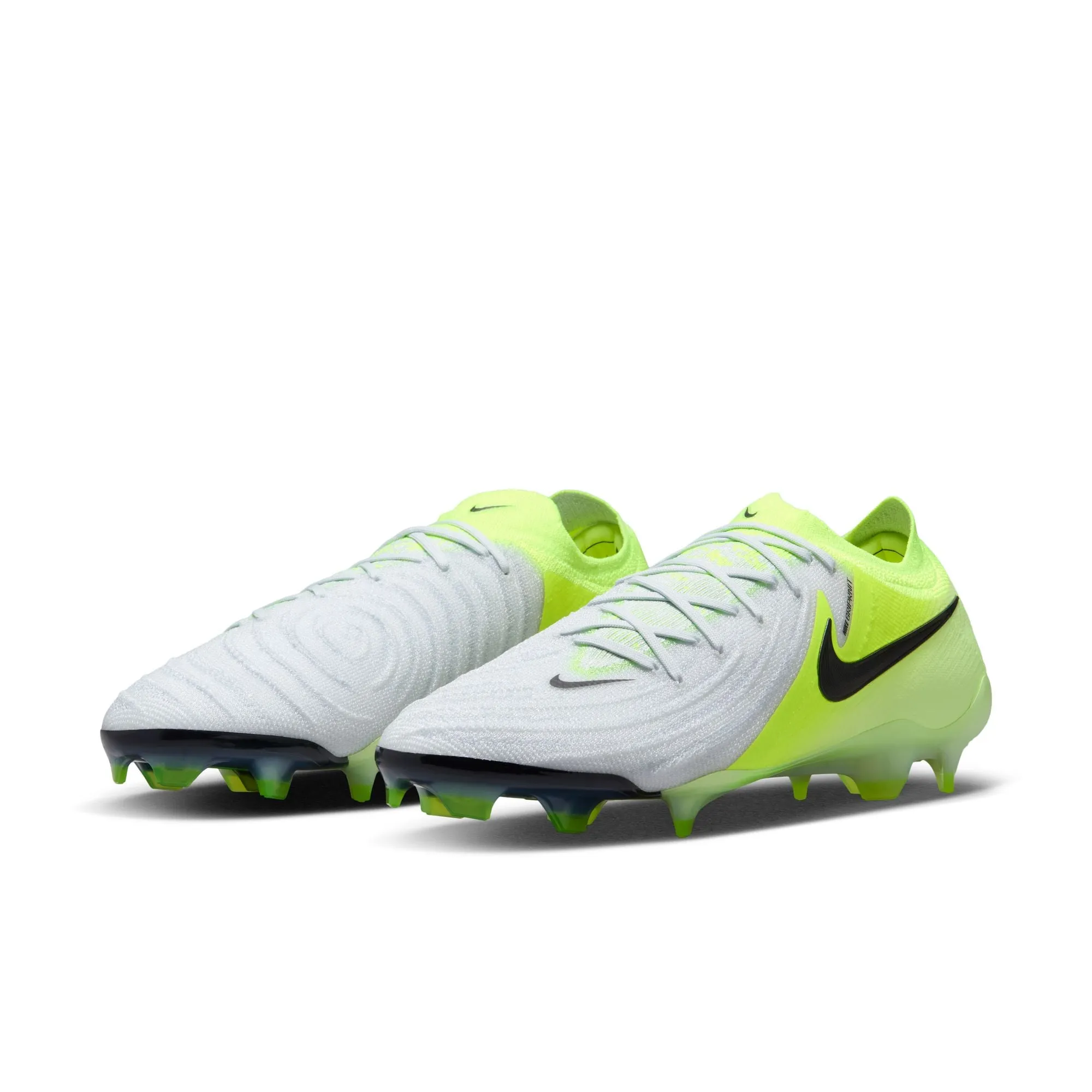 Nike Phantom GX Elite FG Firm Ground Soccer Cleat -Metallic Silver/ Black Volt