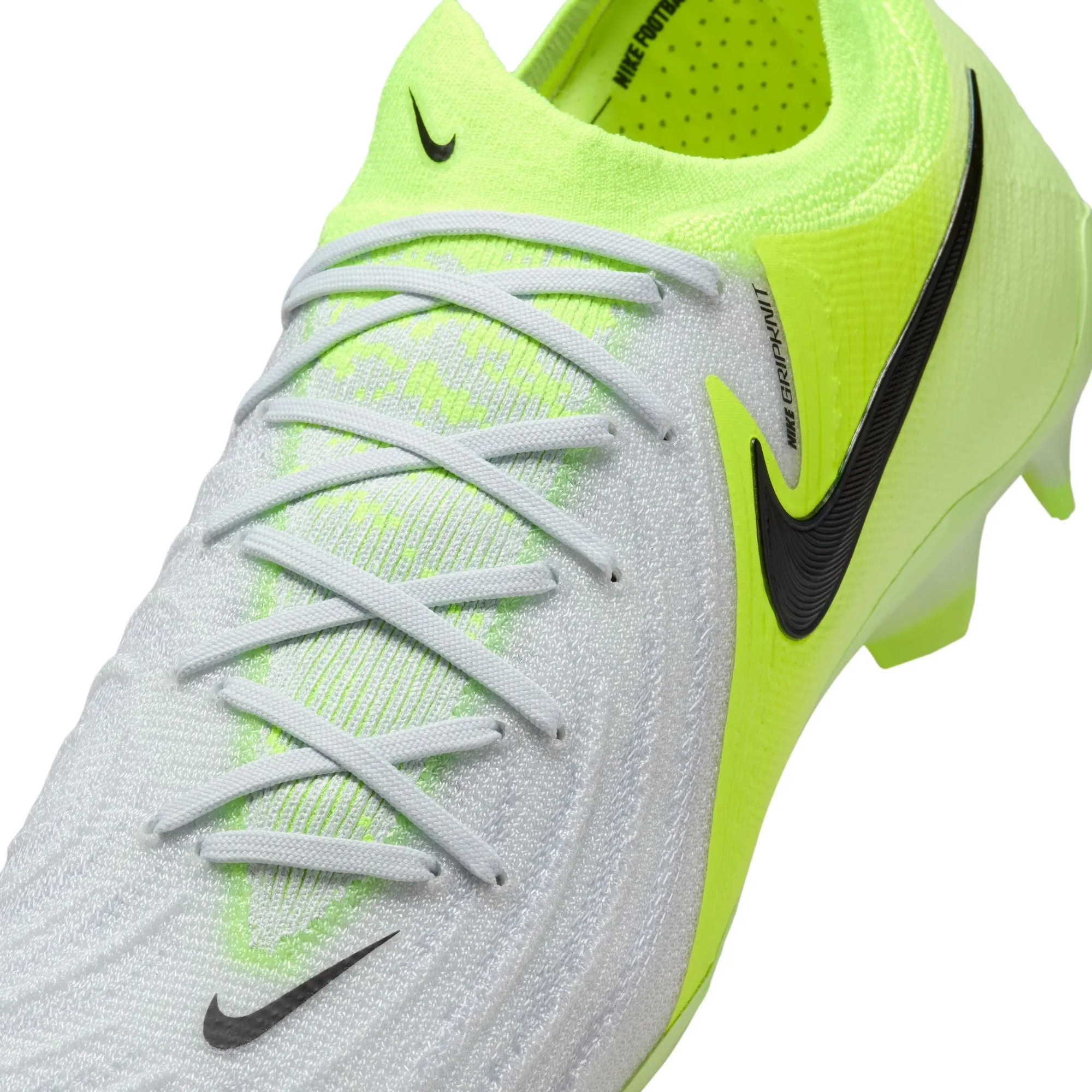 Nike Phantom GX Elite FG Firm Ground Soccer Cleat -Metallic Silver/ Black Volt