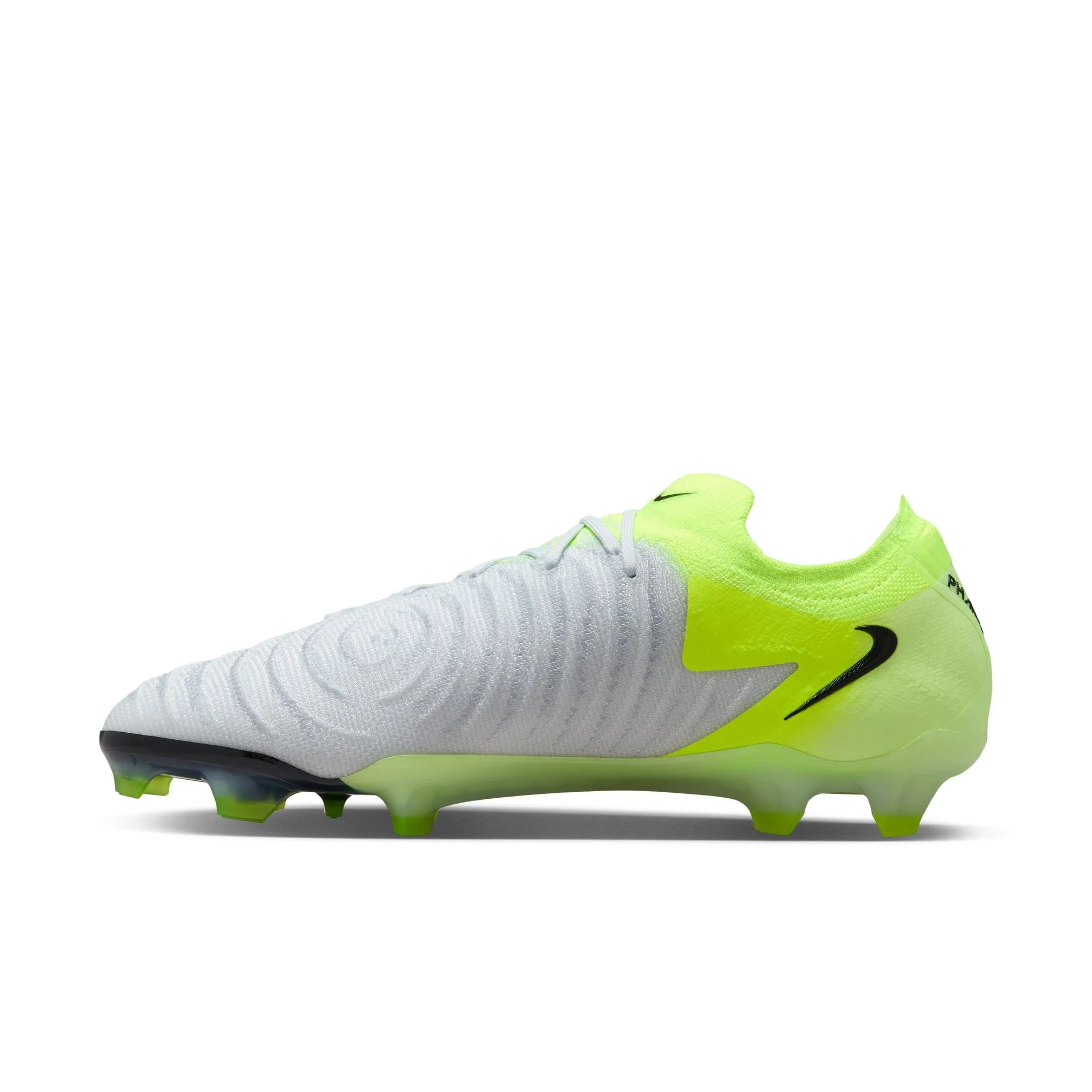 Nike Phantom GX Elite FG Firm Ground Soccer Cleat -Metallic Silver/ Black Volt