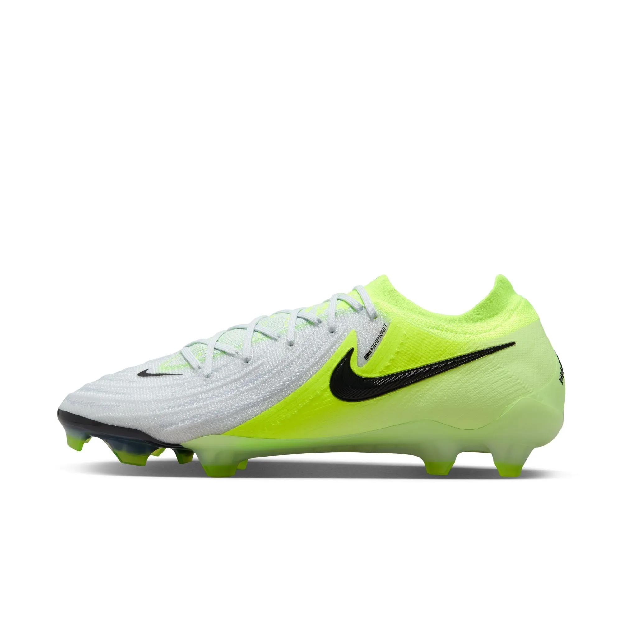 Nike Phantom GX Elite FG Firm Ground Soccer Cleat -Metallic Silver/ Black Volt