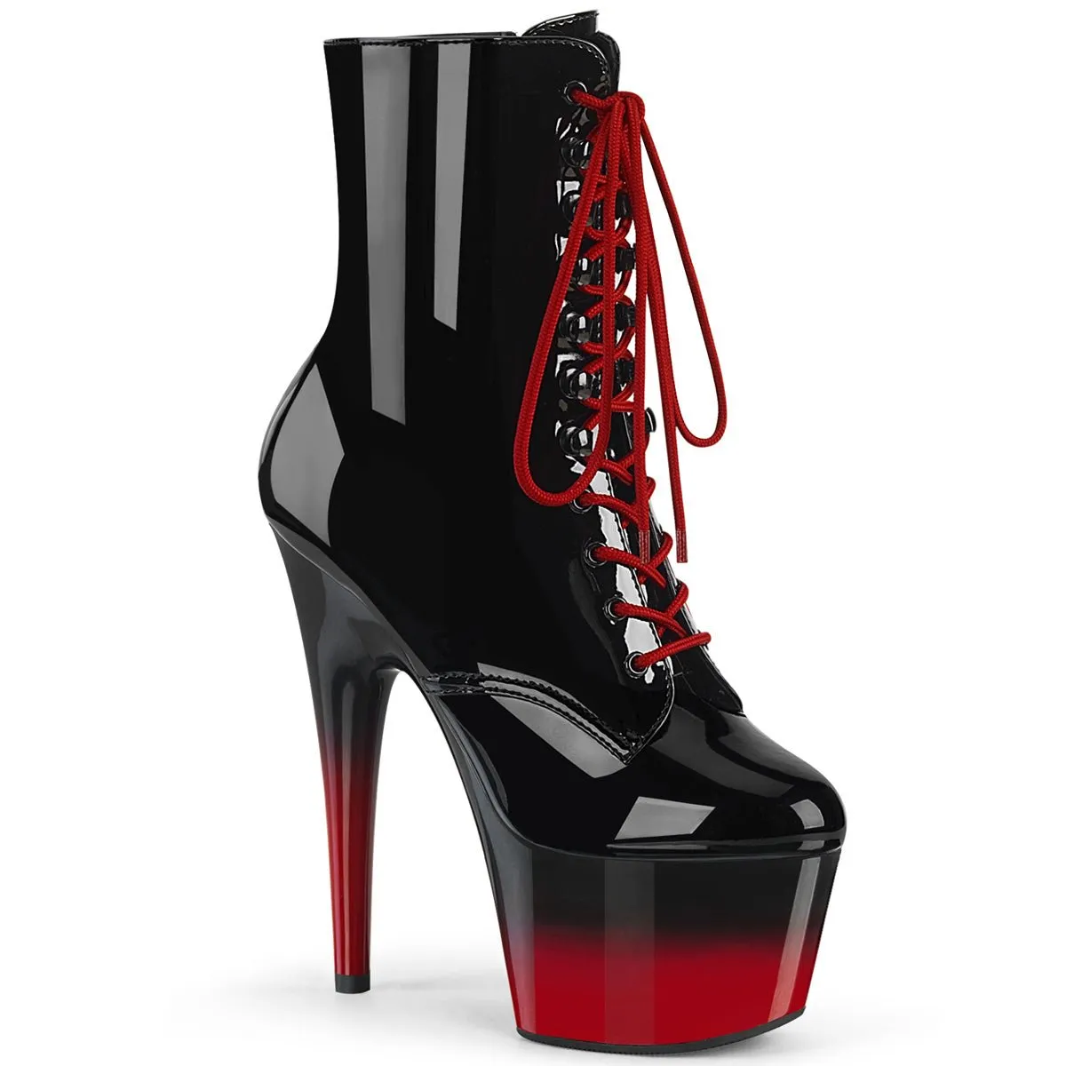 Pleaser Adore 1020BR-H Womens 7" Heel, Platform Front Lace Pole Dance Ankle Boots