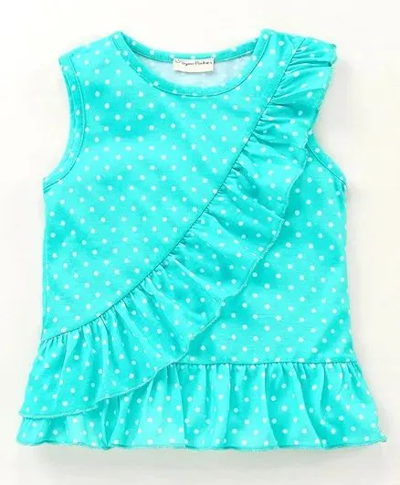 Polka Front Frill Top and Short Set
