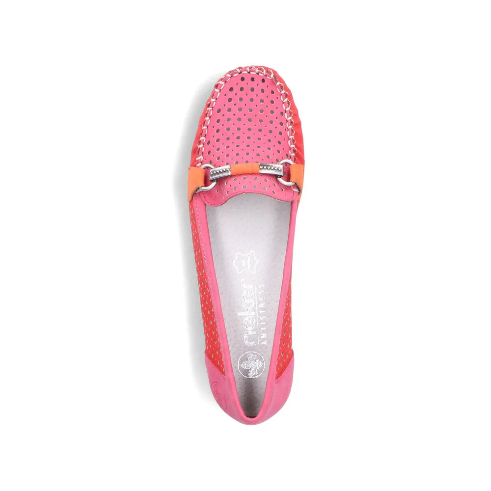 Rieker Ladies Perforated Loafer